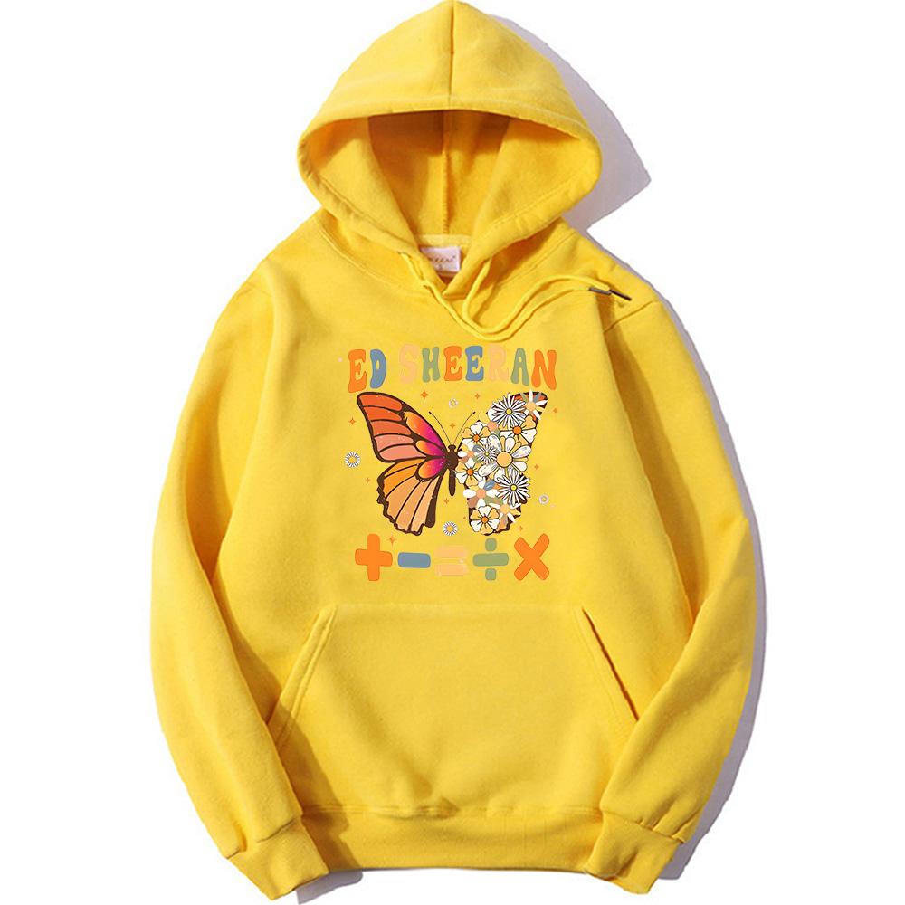 Ed Sheeran Tour Sweatshirts Women Aesthetic Hoodies Winter Fleece Sudadera with Pocket Clothing Oversized O-neck
