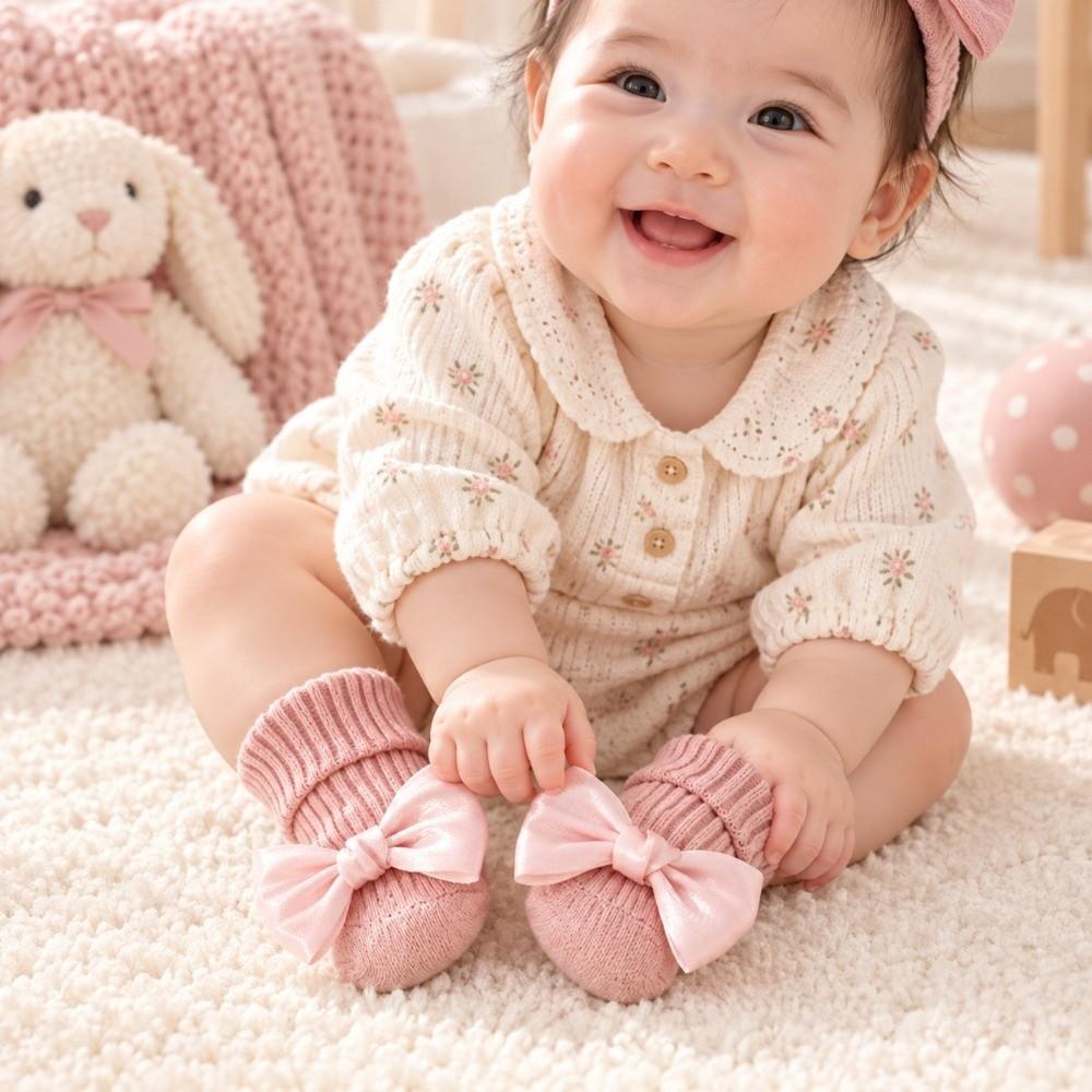 1 Paie Soft Cotton Blend Toddler Walking Sock Anti-Slip Sock  Crawling Standing Early Walking