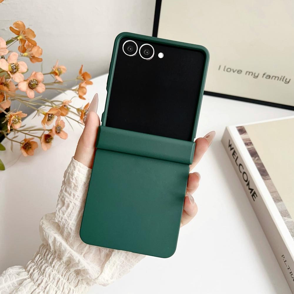 For Samsung Z Flip 6 Case Solid Color Matte Ultra Thin Hinge Shockproof Hard PC For Samsung Galaxy ZFlip7 Flip6 5 4 3 5G Cover