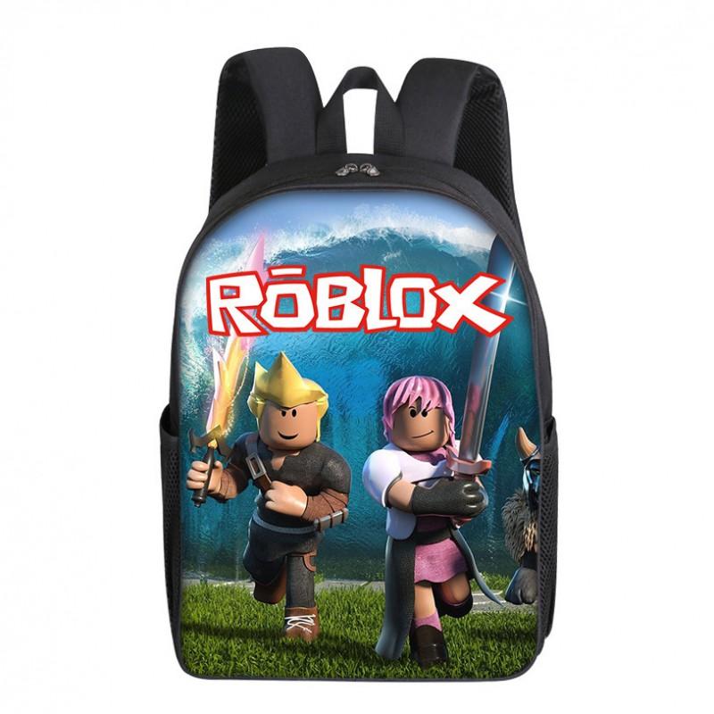 Roblox Kinderschoolrugzak Jongens Meisjes Lichtgewicht Oxford Stof Dubbele Riem Tas Met Luchtgevulde Riemen