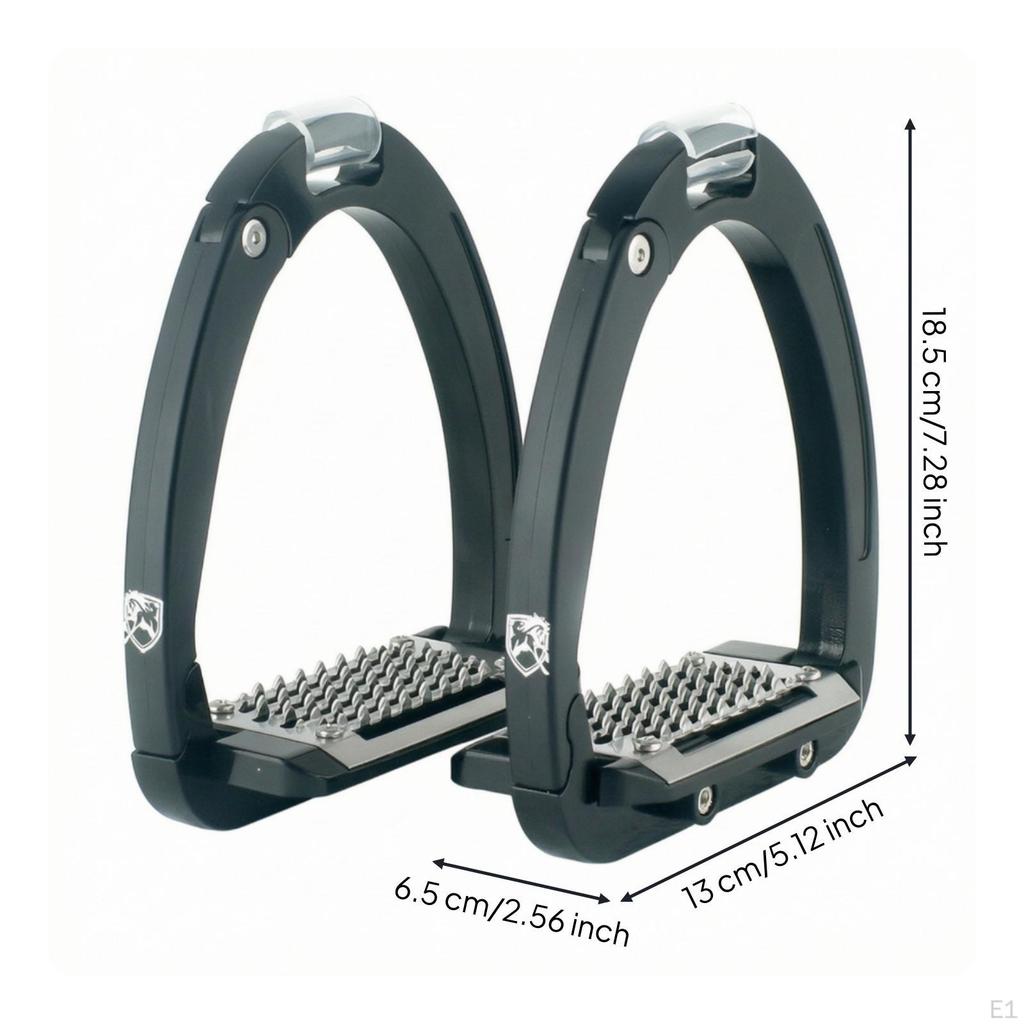 Stirrups AntiSlip Horse Riding Textured Tack for Equestrians, Riders, Jumping, Training