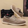 Fashion Men Flat Loafers 2025 Frosted Suede Flat Shoes Comfortable Non Slip Fashion Loafers Vintage Trendy Outdoor Business Casual Shoes