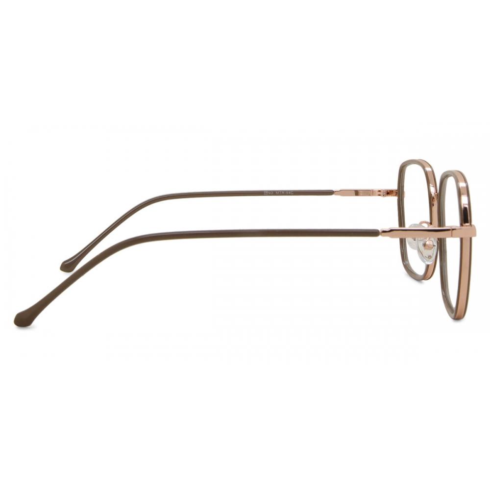Full Rim Square Brown Rose Gold Smartbuy Collection Nielsen Mtr 94c Fashion Unisex Eyeglasses