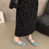 French Retro Women's Shoes Soft-soled Shoes Summer Korean Version Design Sense with Red Mary Jane Single Shoes Flat Shoes