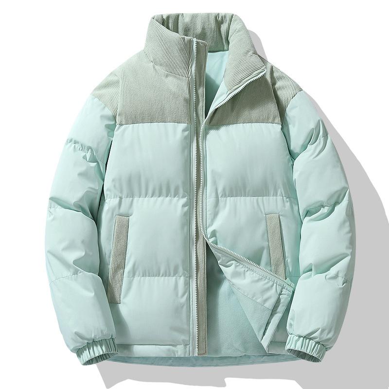 Corduroy Splicing Cotton Jacket Men and Women with The Same Winter Tide Couples Models Thickened Cotton Clothes Fashion Casual Jacket