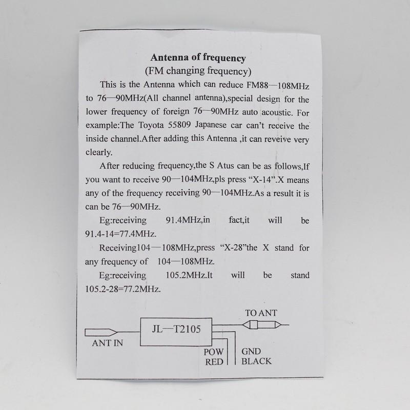 Frequency Changing  Import Converter Antenna Radio FM Band Expander for Aisa Car