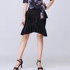 Women's Latin Dance Practice Skirt - Adult Ruffle Hem Performance Wear