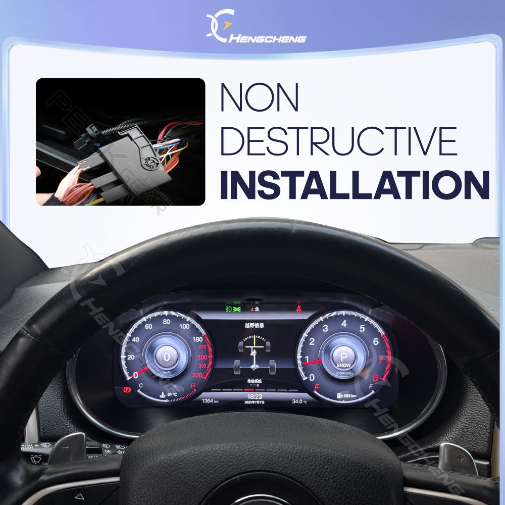 12.3inch Original Digital LCD Dashboard For Jeep Grand Cherokee WK2 2014-2020 3D model Cluster instrument Cockpit speedometer