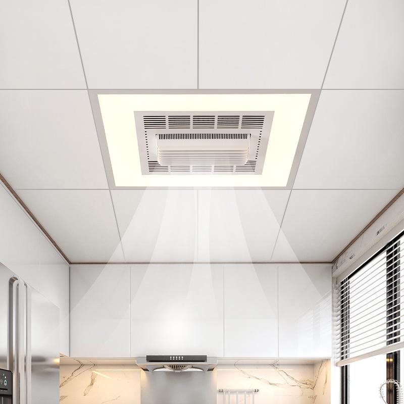 Embedded Dustproof Ceiling Fan Lamp for Office, Kitchen, and Restaurant