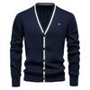 Men's Casual Cardigan Sweaters Slim Fit Long Sleeve V-Neck Cardigans Button-up Knitted Sweater for Men