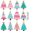 12PCS Book Pendant Colorful Multi-element Christmas Tree Decoration Suspension Rope Exquisite Wooden Gift Holiday