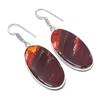 Natural Red Snakeskin Gemstone 925 Sterling Silver Jewelry Earring 2.09" AEE-10814
