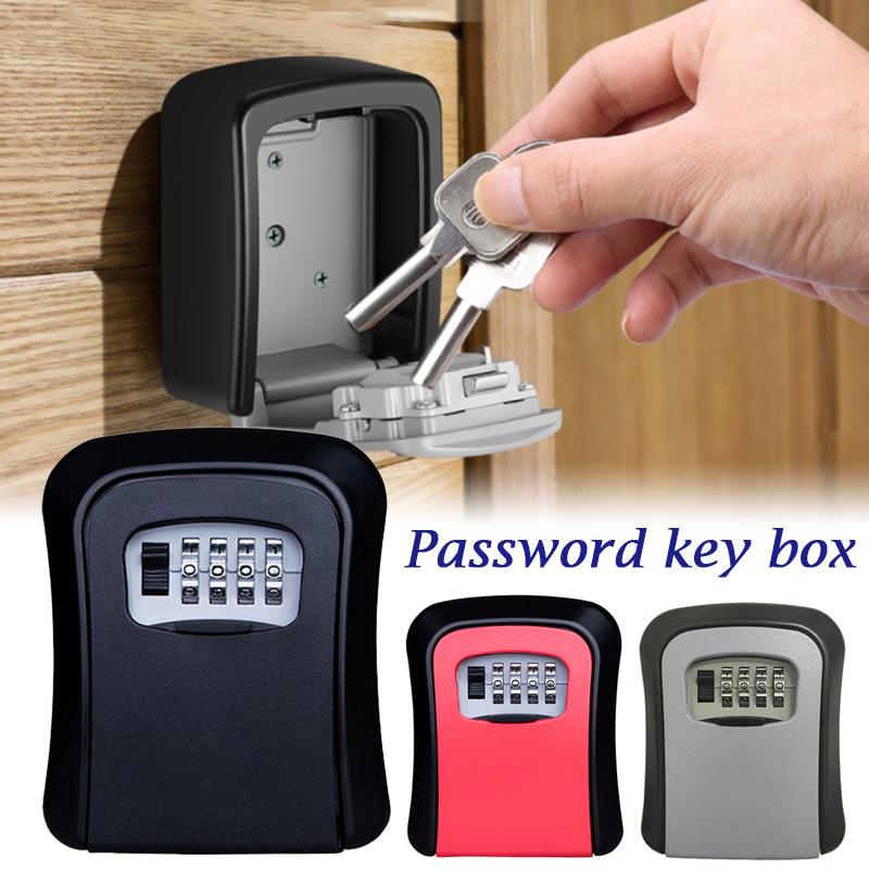 Metal Key Storage Box With Password Lock For Home Office Use