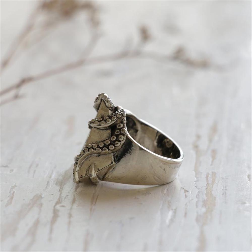 Inel Triunghi Ochiul lui Horus Caracatiță - Stil European și American pentru Bărbați