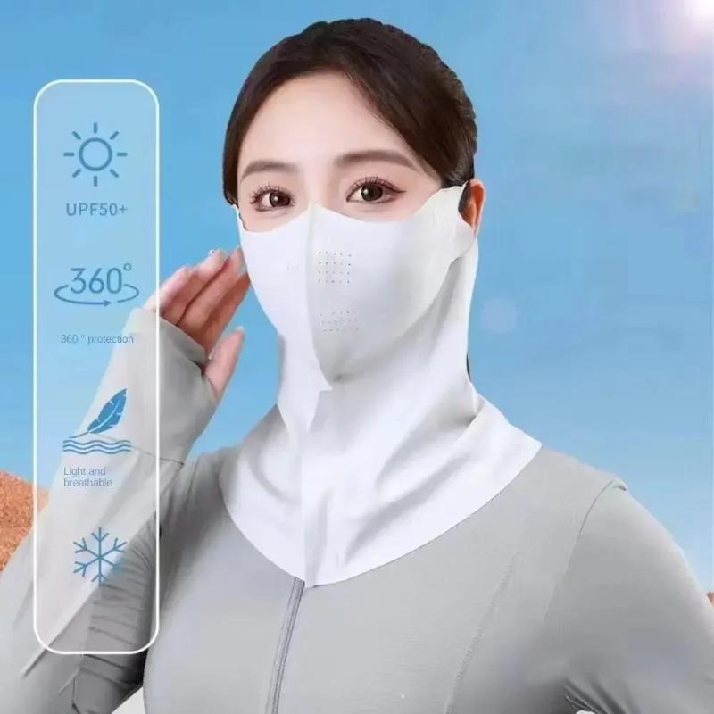 Innovative Ice Silk Neck Mask for Women with Anti-UV Protection and Cool Breathable Design for Sun Protection