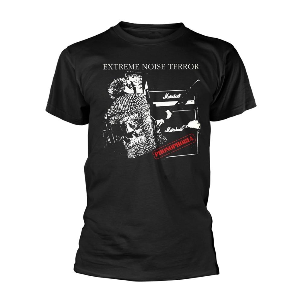 EXTREME NOISE TERROR - PHONOPHOBIA BLACK T-Shirt Small S