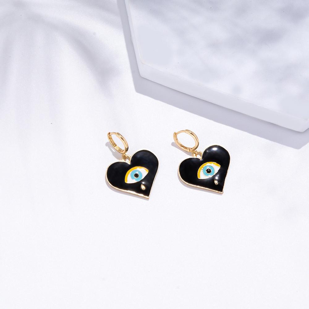 Autumn Trendy 2021 Heartinspired Earrings In Red Or Black For Stylish Gifting