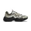 LiNing Kocia Łapka Lite 2 Gruba Podeszwa Podwyższająca Amortyzacja Retro Antypoślizgowe Trwałe Niskie Casualowe Buty Damskie sneaker Brązowy Szary AGCU176-4