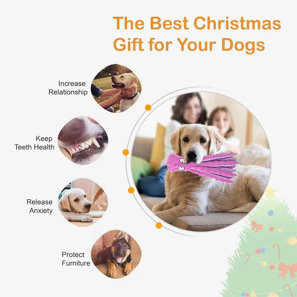 Cats and Dogs Pet Plush Octopus Toys Interactive Dog Chew Toys Plush No Fill Pet Supplies Dog Toys Squeak