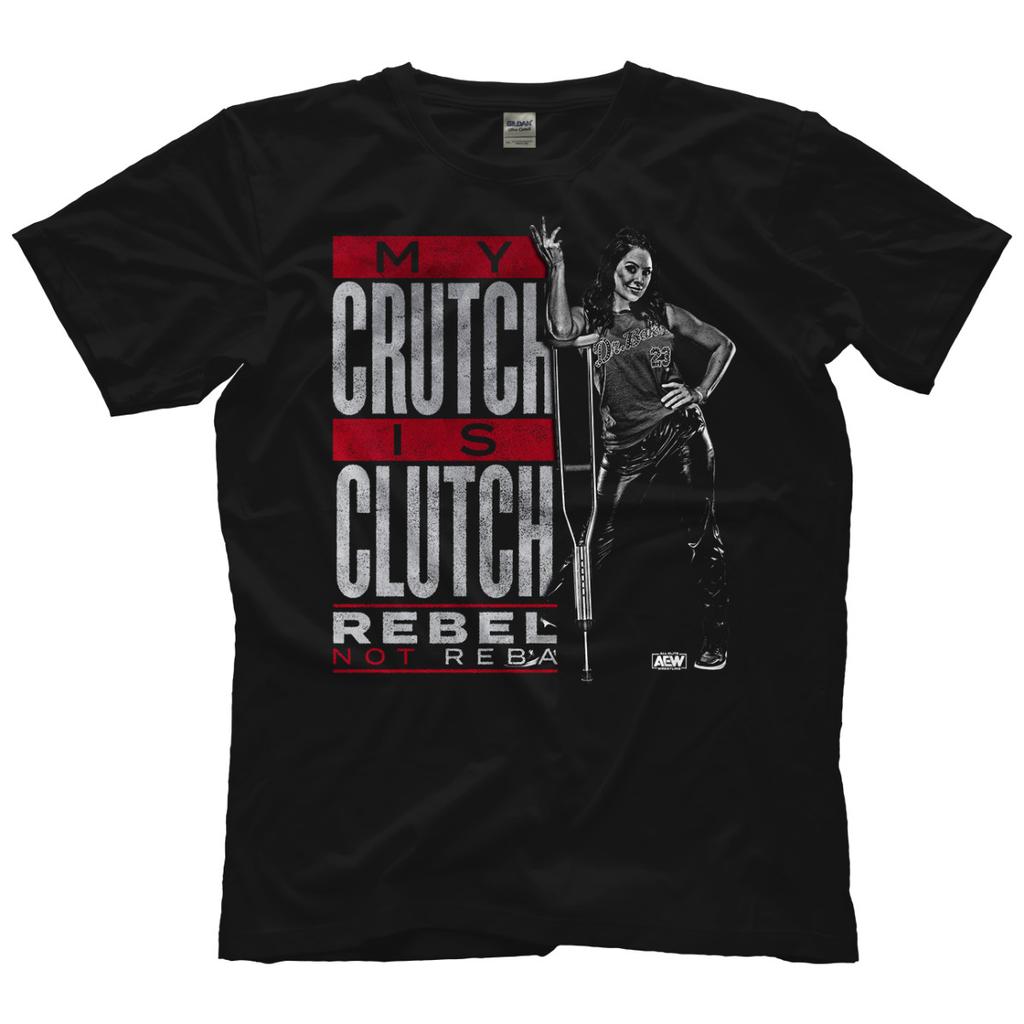 Rebel - Meine Krücke ist Clutch AEW Offizielles T-Shirt