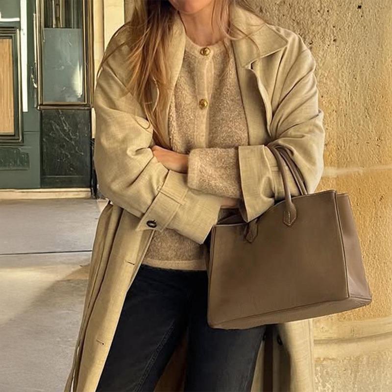 Vacation Button Woolen Shirt Jacket Sweater Women's 2025 Autumn and Winter