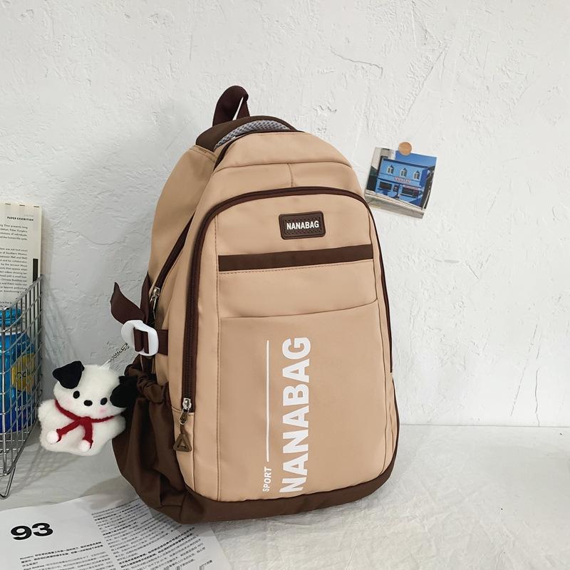 Schoolbag schoolbag male Korean version ins trendy college student couple computer bag large capacity contrasting color middle school student trendy