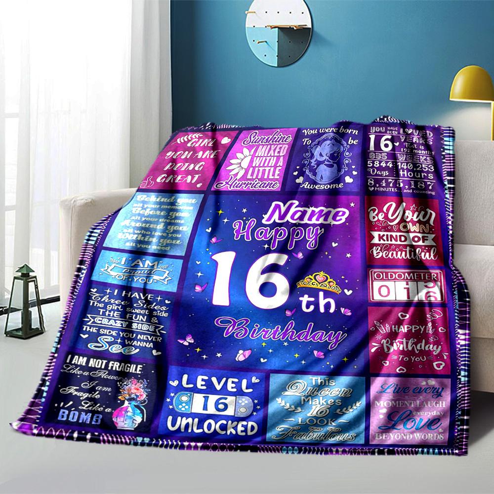 Birthday Girl You Are Doing Great Home Customize Your Name Blankets Comfortable Soft Lightweight Multipurpose Blanket For Picnic Sofa Office Bed