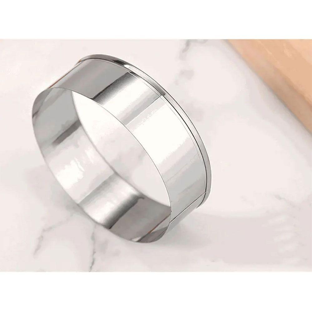 6Pcs/Set New Stainless Steel Cake Ring Mold Round Circle DIY Cake Gum Paste Mould 5/7/9/11/13/15cm Cookie Mousse Cuttur