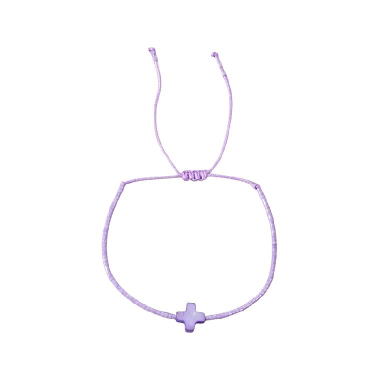 Handcraft Sturdy Beaded Crosses Bracelet With Alloy Charm Adjustable Designs for Trendy Women Bohemian Jewelry