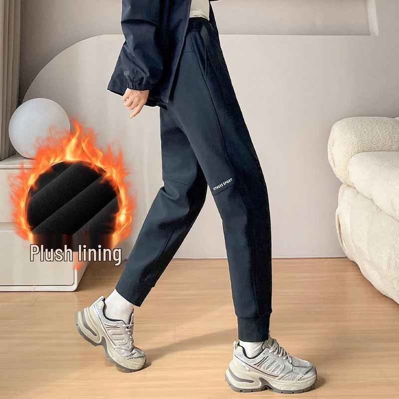 

Женский ветрозащитный флисовый спортивный костюм с капюшоном для осени/зимы - Горные брюки и свободная куртка-ветровка в стиле рабочей одежды 2XL