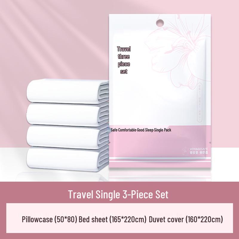 Portable Travel Bedding Set: Disposable Duvet Cover, Pillowcase, and Sheet for Business Trips - Isolation and Convenience in One. 1 Set