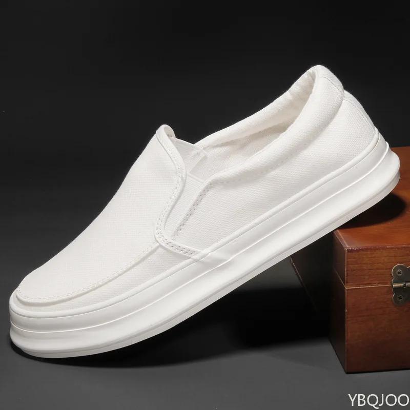 Fashion Men Casual Canvas Shoes Autumn 2025 Breathable Soft Slip-On Espadrilles Men Loafer Sneakers Comfort Low-top Sneakers Footwear