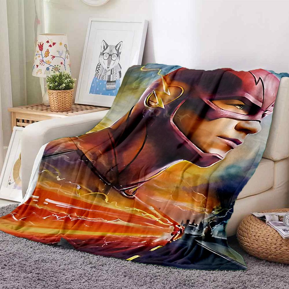 1pc Flash superhero Blanket Polyester Fiber, All Season Comfort for Sofa, Bed, Office, Car, Camping Ideal Home Decor & Gift, Office Comfort