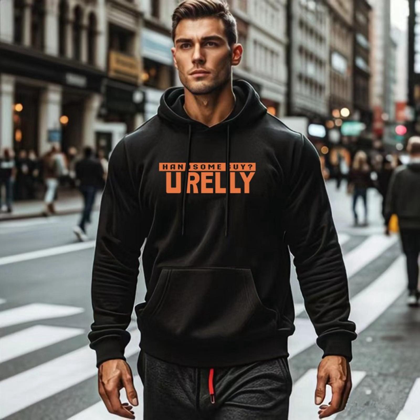 Мужская повседневная толстовка с капюшоном в стиле колор-блок — фото 3