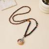 Ethnic Style Wood Necklace & Prayer Beads - Unisex Versatile Chicken Wing Wood Sweater Chain