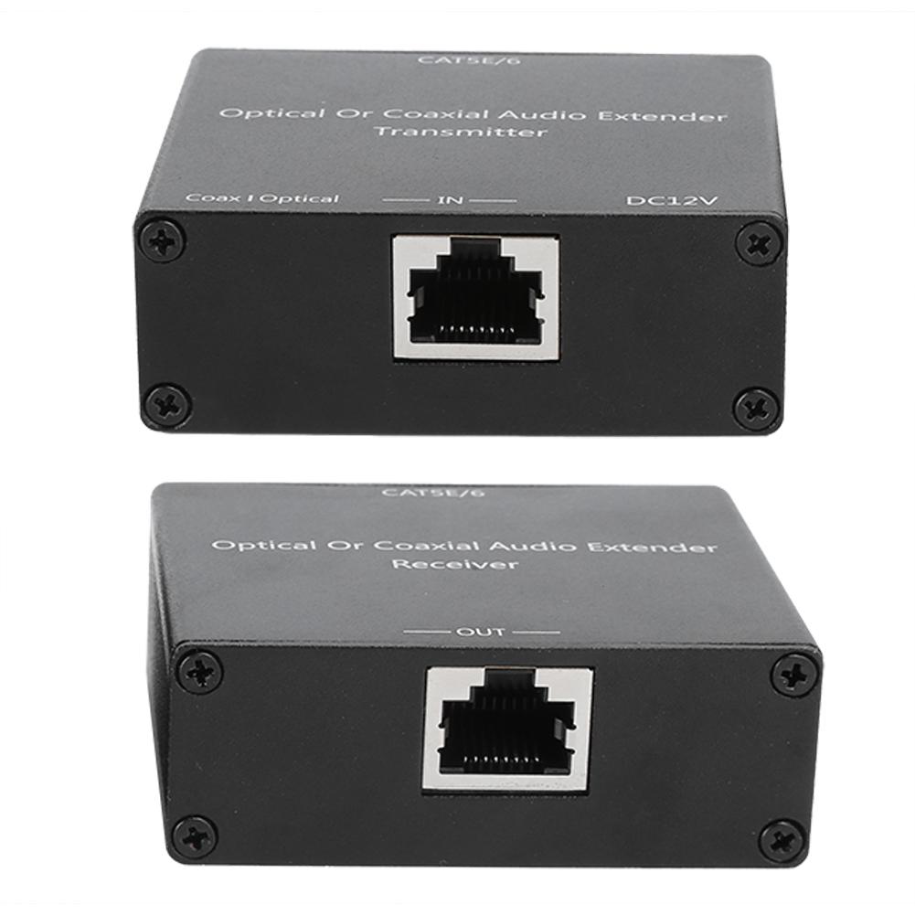 Digitaler o Koaxial- und Glasfaser-Konverter für Cat5e6-Kabel o DecoderEU-Stecker