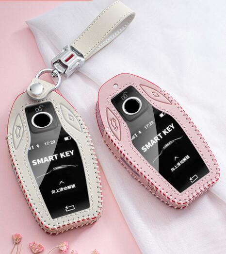 Car Leather Fob LED Display Key Case Holder Cover for BMW 5 7 Series G11 G12 G30 G31 G32 I8 I12 I15 G01 G02 G05 G07 X3 X4 X5 X7