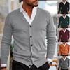 2025 Men's V-Neck Long Sleeve Slim Fit Knit Cardigan - Autumn/Winter Collection