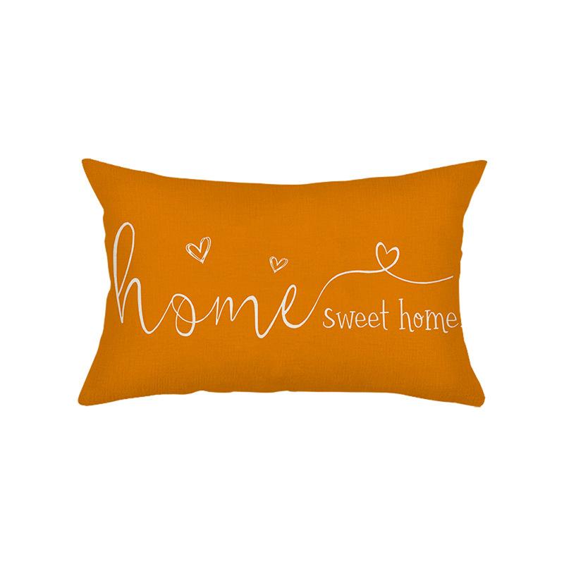 

New Pumpkin Waist Pillow Case Living Room Sofa Holiday Decoration Polyester Printed Lumbar Pillow Case Cushion Cover 30 * 50Cm (excluding pillow core)