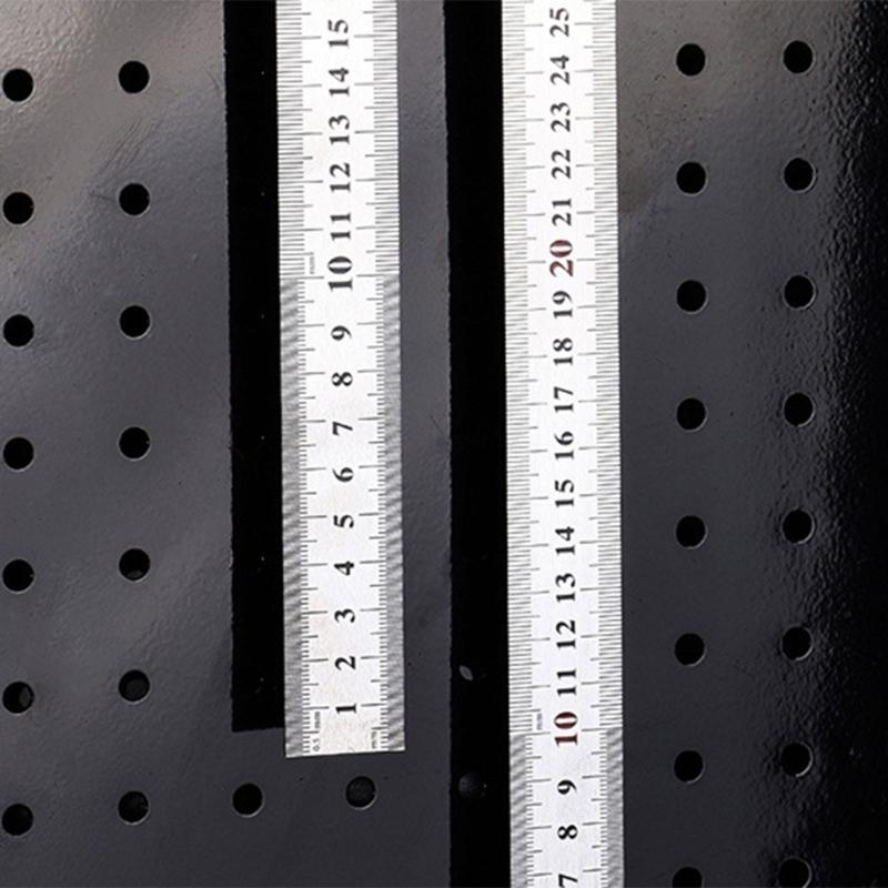 Stainless Steel Ruler with Inches Centimeters Scales Math Measuring Ruler Geometry Drafting Tool for Drawing Drafting