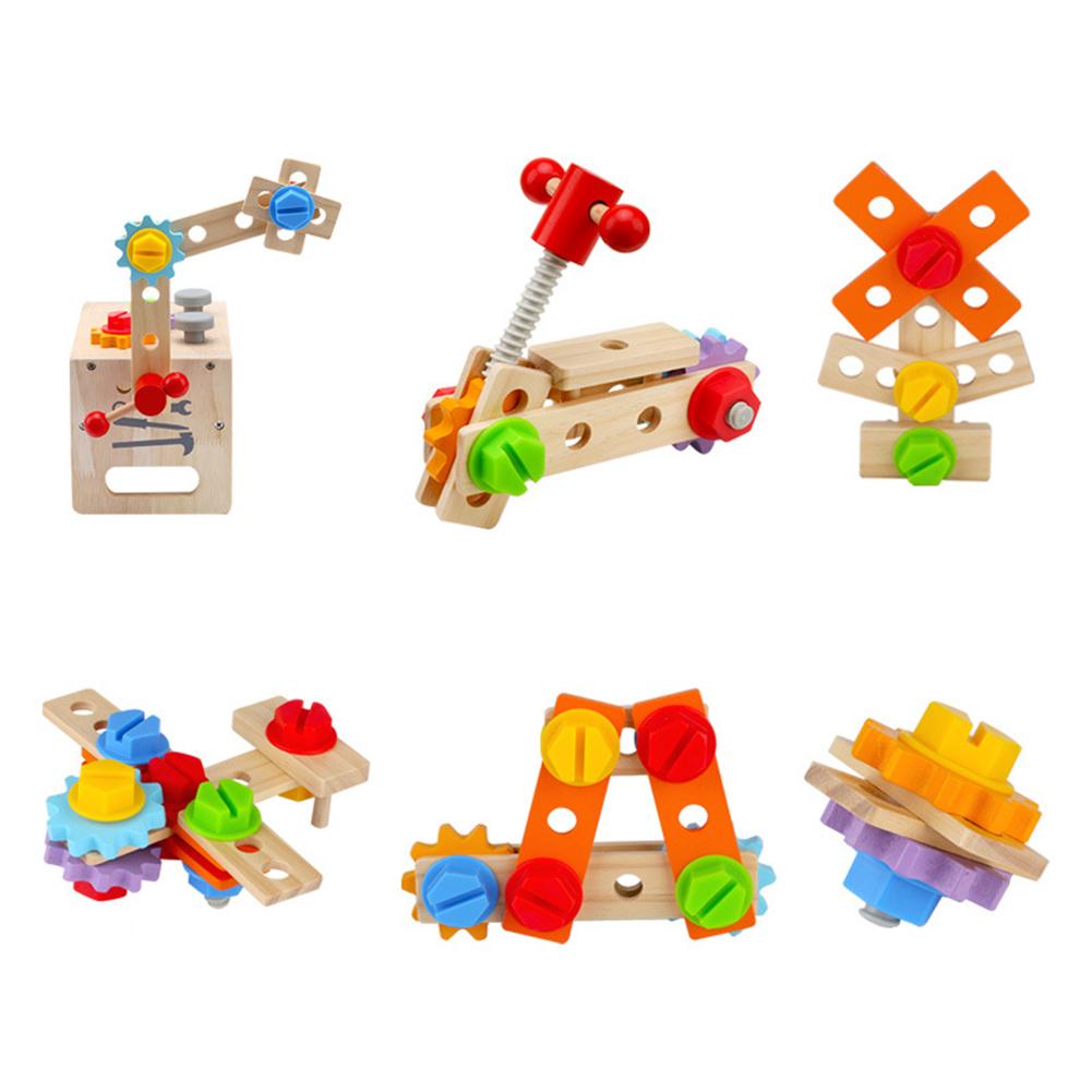 Wooden Tool Set Montessori Toys Pretend Play Construction Toy Wooden Toddler Tool for Kids 2 3 4 5 Year Old Gifts for Boys Girls
