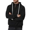 2025 men's clothing factory wholesale fleece sleeve with zipper autumn and winter casual hooded new sweater