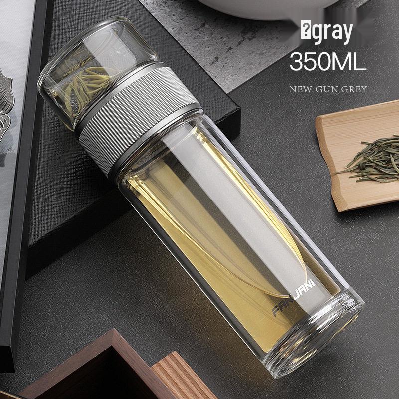 Portable Heat-Resistant Glass Tea Infuser Bottle