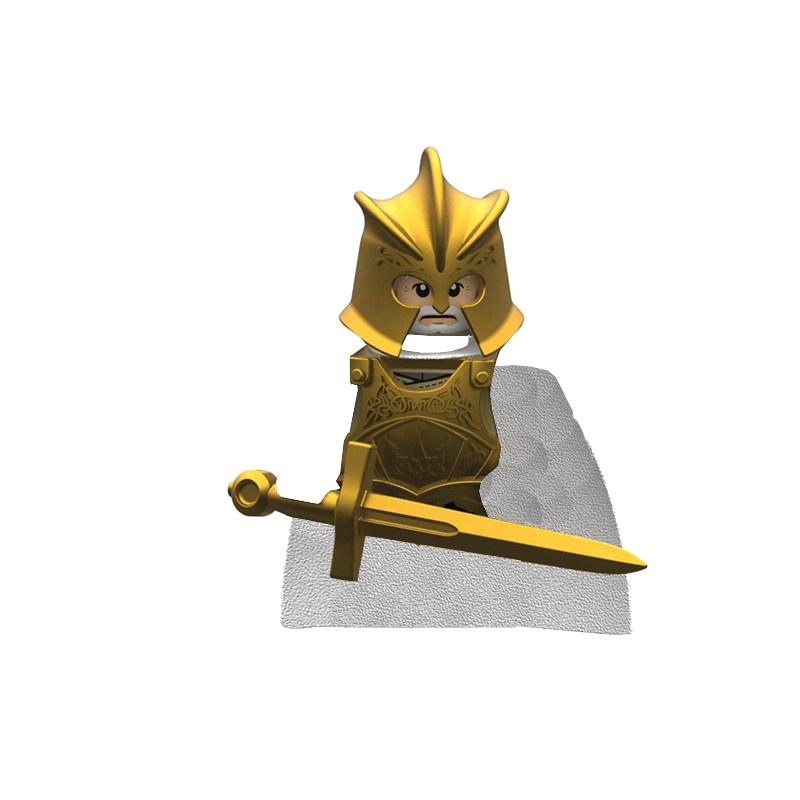 1pcs Thrones Golden Armor Warrior Guard Jaime Lannister Barristan Selmy Meryn Trant Building Blocks Mini Action Figure Toys