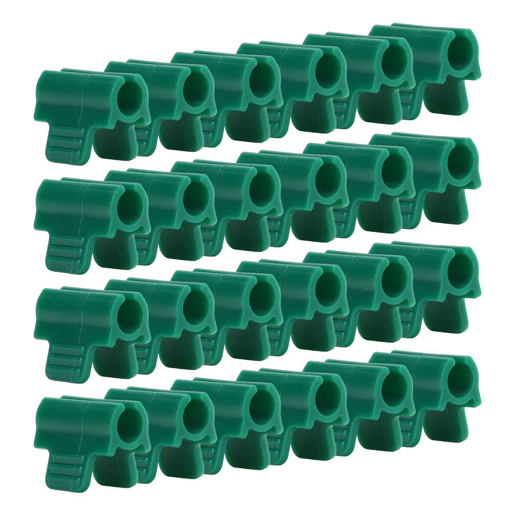 24pcs Greenhouse Clamps Single Head Row Cover Netting Tunnel Hoop Clips Insect Proof Shed Film Shading Net Rod Clips