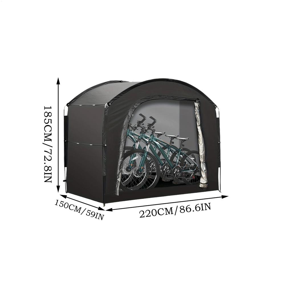 

Палатка для хранения велосипеда из ткани Оксфорд, органайзер для мотоцикла, водонепроницаемая молния, аксессуары для хранения газонокосилки, оборудования для бассейна чёрный