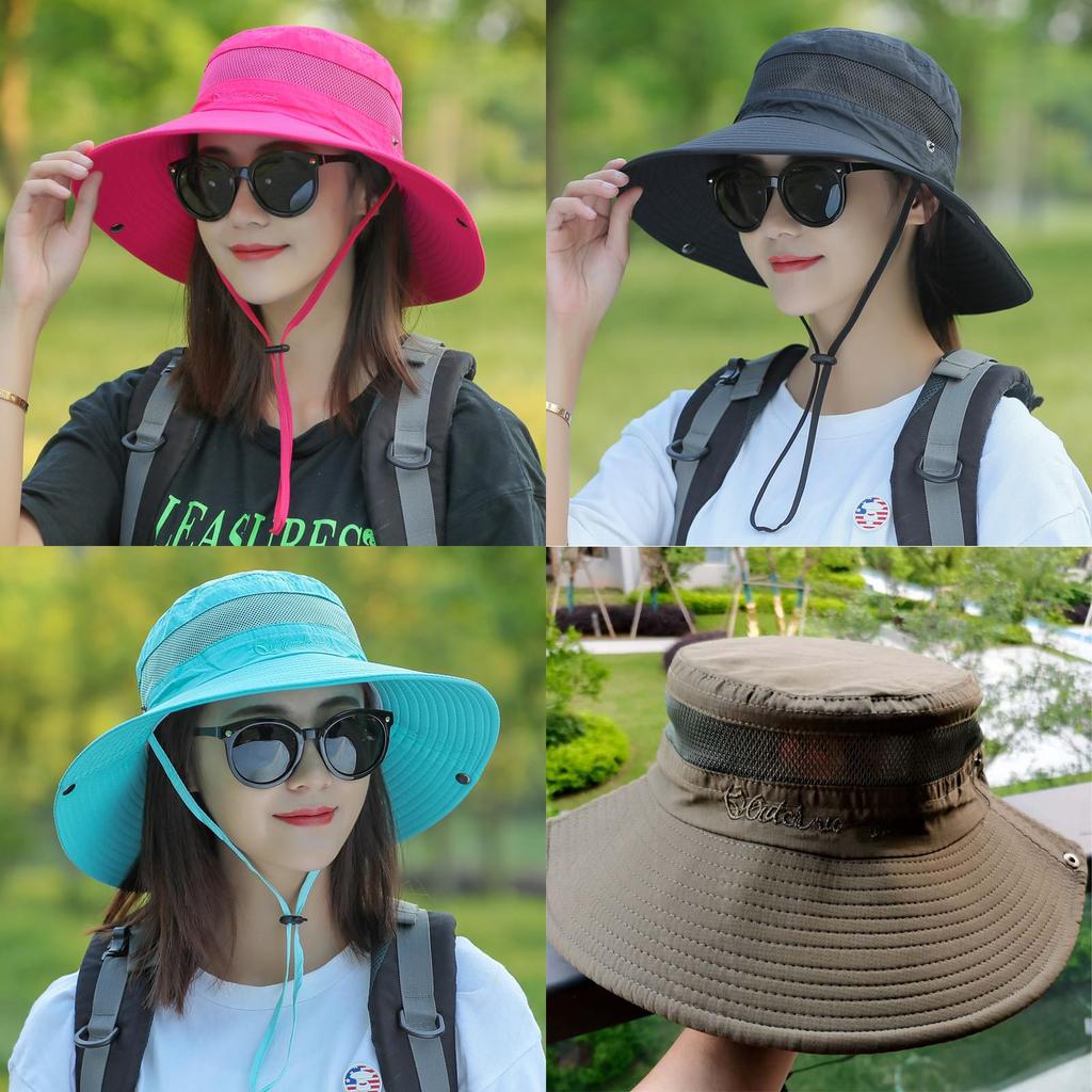 Sun Protection Fisherman Hat With Large Brim For Outdoor Sunshade And Travel