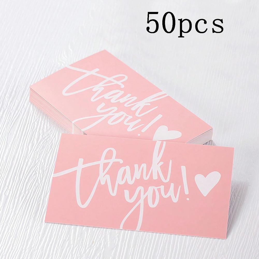 50Pcs Thank You For Supporting My Business Cards Cake Decoration Labels Customer Appreciation Gift Card Shop Online Retailers