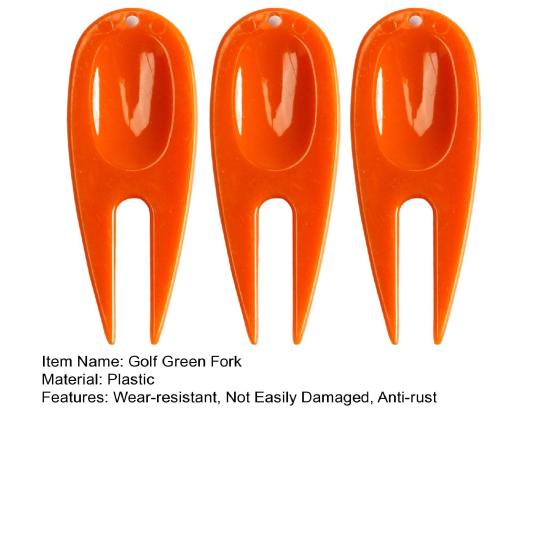 3Pcs Golf Green Fork Anti-rust Effective Compact Repair Turf Plastic Golf Divot Repair