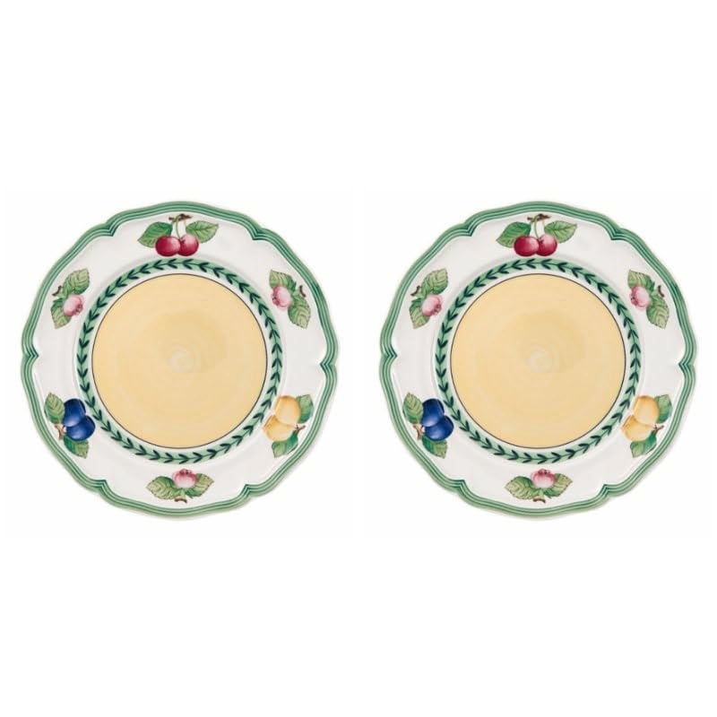 Официально импортированные тарелки Villeroy & Boch French Garden Florence, Пара, Диаметр около 21 см, Идеальный подарок на свадьбу, годовщину, день рожд